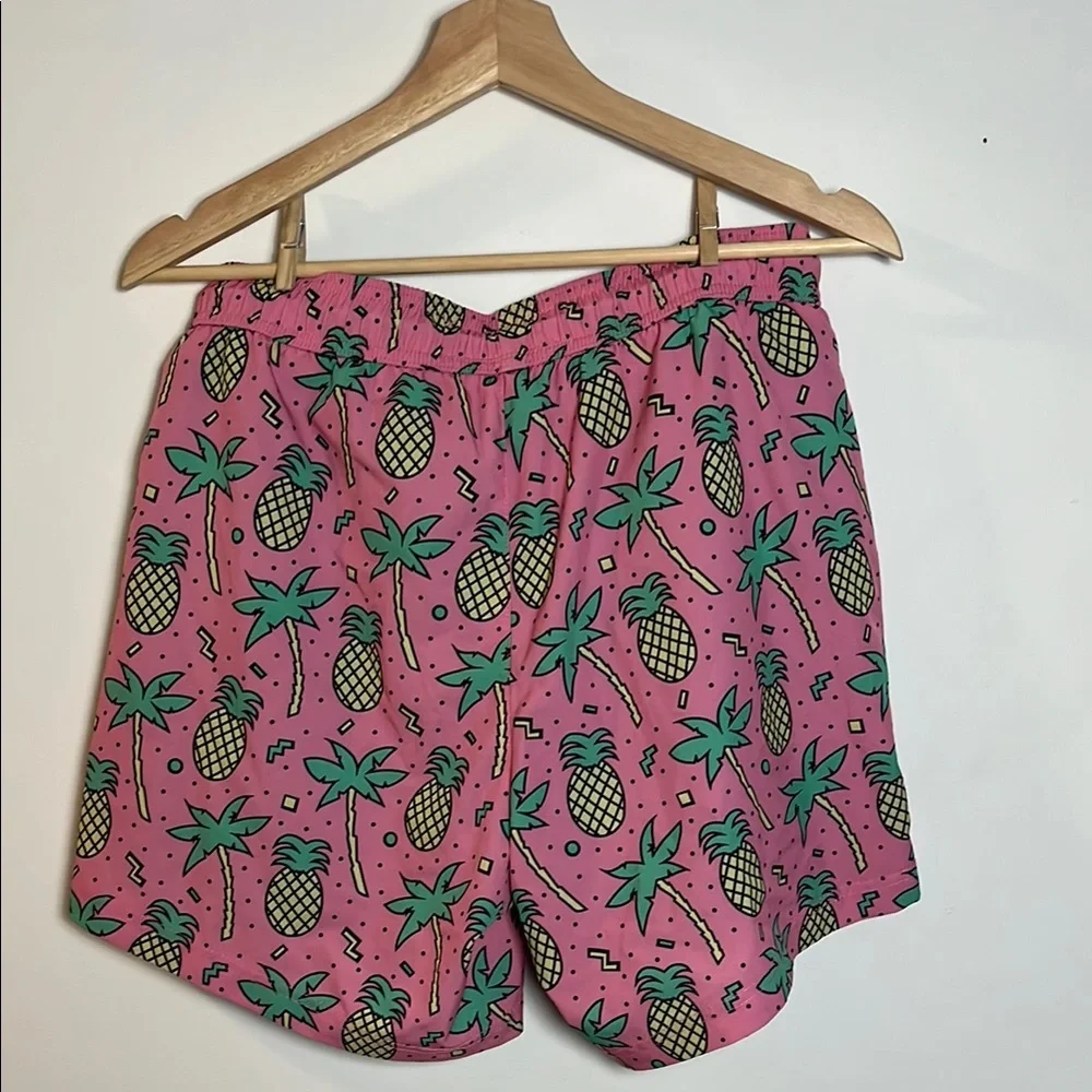Maamgic Pink Pineapple Print Swim Trunk Shorts - Size M